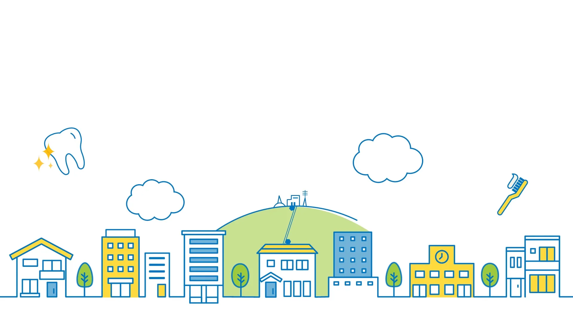 すみよし歯科街並みイラスト